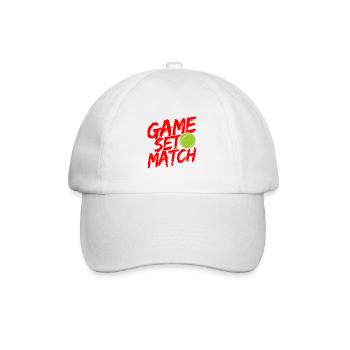 Tennisplatz Spruch Für Tennis - Baseballkappe - Weiß/Weiß - Vorne