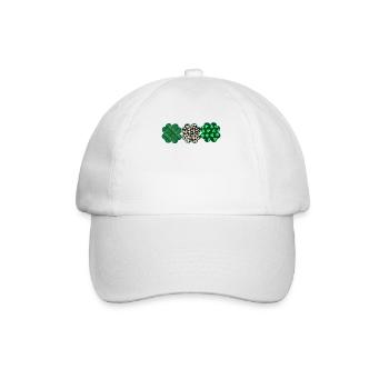 Trèfle léopard à carreaux verts Cute St Patrick - Casquette classique - blanc/blanc - Devant