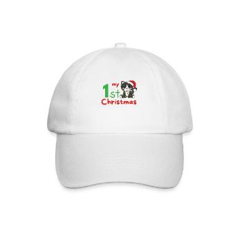 Chat de Noël Chats mon 1er Noël - Casquette classique - blanc/blanc - Devant