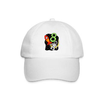 8 years old Young astronaut - Baseball Cap - white/white - Front