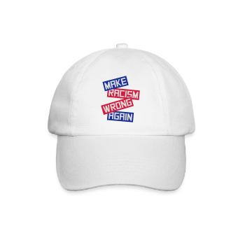 make racism wrong again - Baseballkappe - Weiß/Weiß - Vorne
