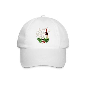 dans ma cuisine Je suis Chef Wine Glass Bottle - Casquette classique - blanc/blanc - Devant