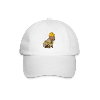 Firefighter Fire Brigade Capybara - Baseball Cap - white/white - Front