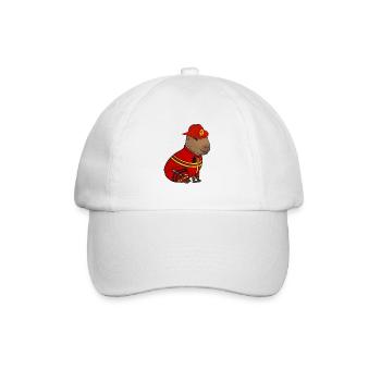 Firefighter Fire Brigade Capybara - Baseball Cap - white/white - Front