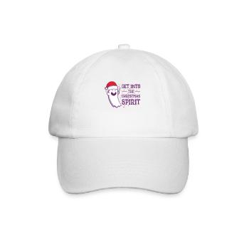 Christmas Cute Ghost Halloween Christmas Spirit - Baseball Cap - white/white - Front