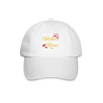 Réveillon du Nouvel An, Paix, Amour, Bonne Année - Casquette classique - blanc/blanc - Devant