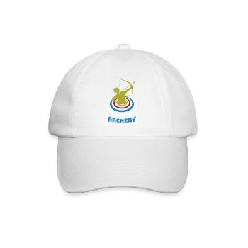 Bogensport Bogenschütze Bogenschießen Pfeil Bogen - Baseballkappe - Weiß/Weiß - Vorne