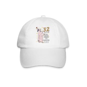 32 JAHRE DIE COOLSTE SAU GEBURTSTAG - Baseballkappe - Weiß/Weiß - Vorne