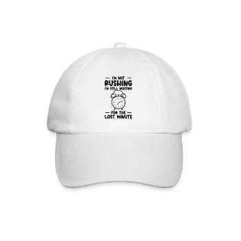 Procrastinating Alarm Clock Procrastinator Work - Baseball Cap - white/white - Front
