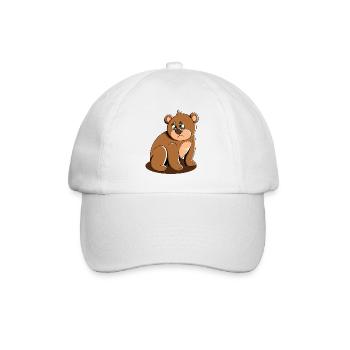 Cute Bear Cuddly Toy Hug Stuffed Animal Love - Baseball Cap - white/white - Front