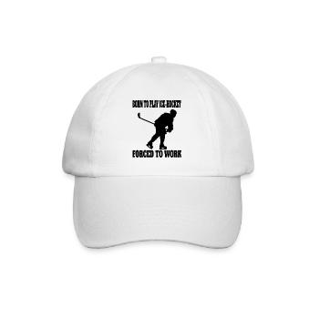 Eishockey Wintersport Geschenk Eishockeyteam - Baseballkappe - Weiß/Weiß - Vorne