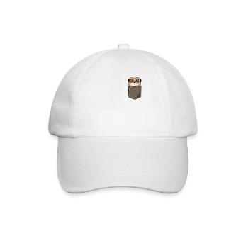 Suricate drôle dans la poche de poitrine Imprimer Cadeau - Casquette classique - blanc/blanc - Devant
