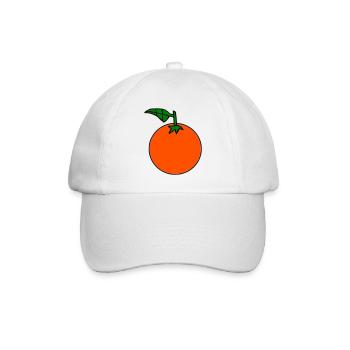 Orange - Baseball Cap - white/white - Front