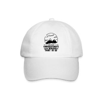 23 years old mountain hiking - Baseball Cap - white/white - Front