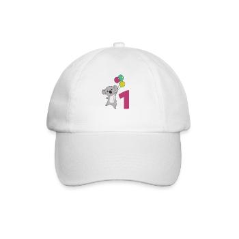 Ballons de premier anniversaire Koala pour enfants - Casquette classique - blanc/blanc - Devant