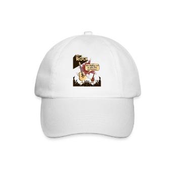 Let´s Rock Vater Kind Übungsverstärker für Gitarre - Baseballkappe - Weiß/Weiß - Vorne