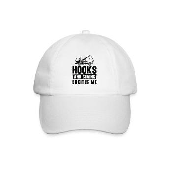 Tow Truck Driver Breakdown Lorry Hooks Chains - Baseball Cap - white/white - Front