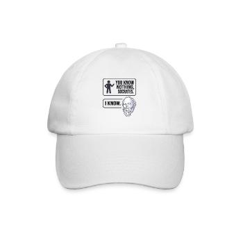 Socrates Philosophy Design für einen Philosophen - Baseballkappe - Weiß/Weiß - Vorne