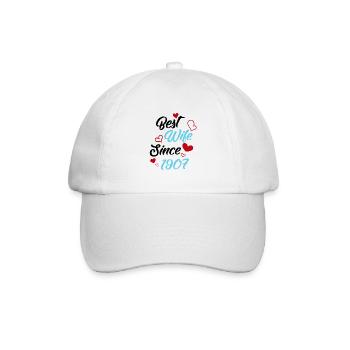 Anniversary Best Wife Since 1907 Wedding - Baseball Cap - white/white - Front