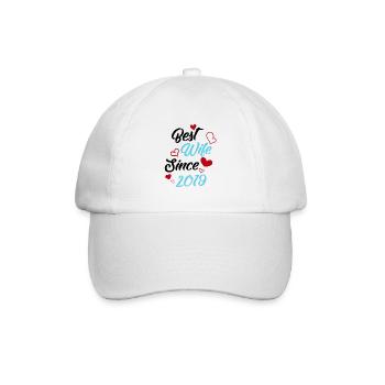 Anniversary Best Wife Since 2019 Wedding - Baseball Cap - white/white - Front
