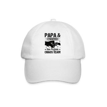 Vater Tochter Partnerlook Kleidung Beziehung Papa - Baseballkappe - Weiß/Weiß - Vorne