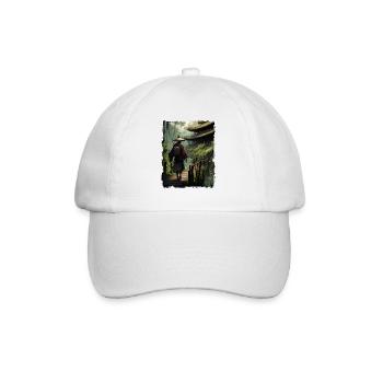 Samurai Japanese Temple Bridge River - Baseball Cap - white/white - Front