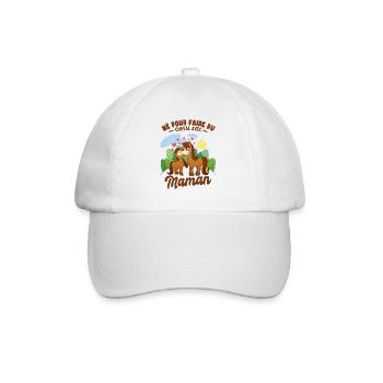 Amusant Maman Cheval Cavalière - Casquette classique - blanc/blanc - Devant