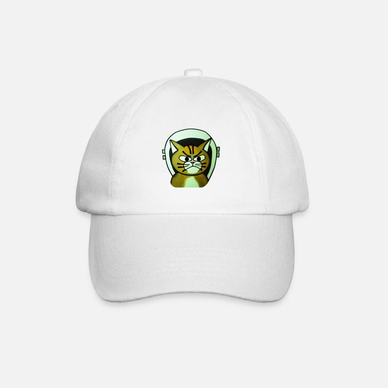 Chat terrifiant dans l’espace - Casquette classique - blanc/blanc