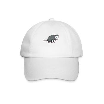 Opossum Geschenk Possum Beutelratte - Baseballkappe - Weiß/Weiß - Vorne