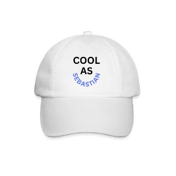 Cool as Sebastian Name - Baseball Cap - white/white - Front