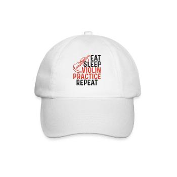 Violin Violinist Eat Sleep Violin - Baseball Cap - white/white - Front
