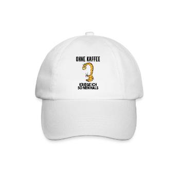 Kaffee Spruch lustig - Baseballkappe - Weiß/Weiß - Vorne