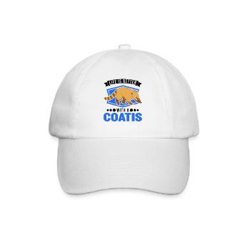 Life is better with a coati - Baseball Cap - white/white - Front