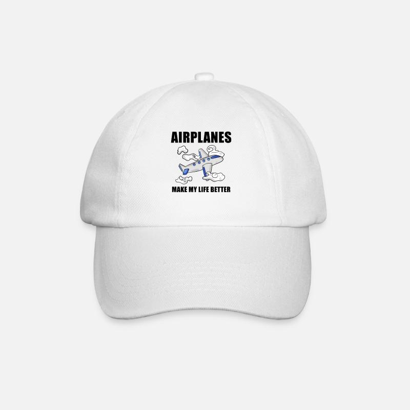 Flugzeuge - Baseballkappe - Weiß/Weiß