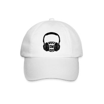 Faites du bruit avec des écouteurs | Couleur changeable - Casquette classique - blanc/blanc - Devant