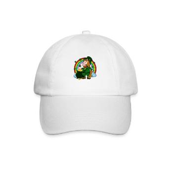 Unicorn Leprechaun - St Patrick's Unicorn - Baseball Cap - white/white - Front