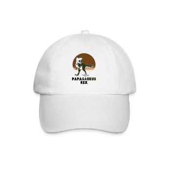 Papasaurus Rex Idée Cadeau Papa Dinosaure Drôle - Casquette classique - blanc/blanc - Devant