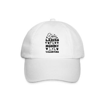Mom Son Valentine's Day Mother Mom - Baseball Cap - white/white - Front