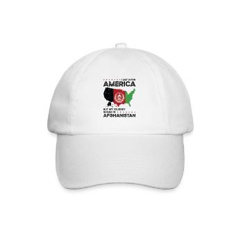 Né en Afghanistan Afghanistan Américains USA - Casquette classique - blanc/blanc - Devant