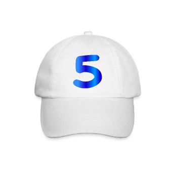 5 ans anniversaire bleu - Casquette classique - blanc/blanc - Devant