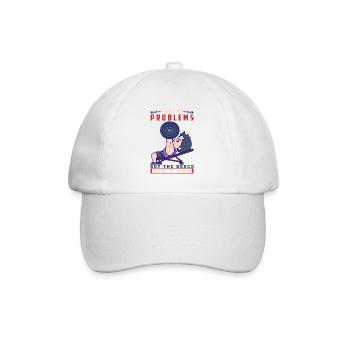 Bodybuilder Kraftsport Fitness Motiv - Baseballkappe - Weiß/Weiß - Vorne