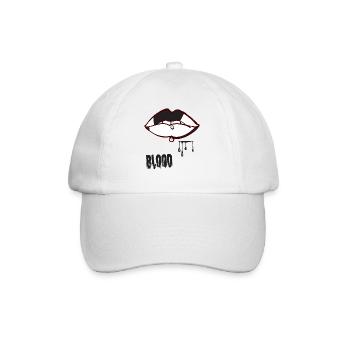 piercing & blood - Baseball Cap - white/white - Front