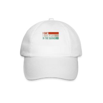 Je ne peux pas, j’ai des plans dans le garage. Mécanicien Voiture - Casquette classique - blanc/blanc - Devant