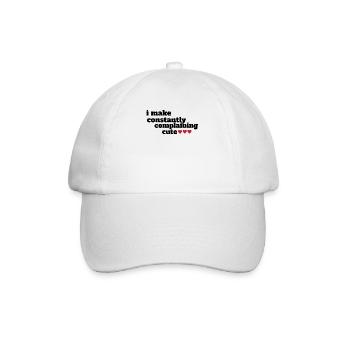 Funny Y2k Shirt, Y2k Baby Tee, Y2k Graphic Shirt, - Baseball Cap - white/white - Front