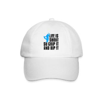 La vie est courte motoneiges - Casquette classique - blanc/blanc - Devant