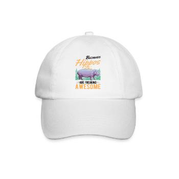 Hippo Gift Hippo Hippo - Baseball Cap - white/white - Front
