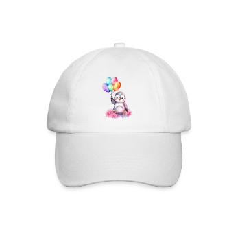 penguin animal cute antarctica bird zoo winter cold - Baseball Cap - white/white - Front