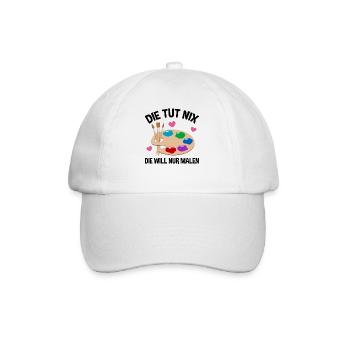 Malerei Kunst Künstler Lustiger Spruch Geschenk - Baseballkappe - Weiß/Weiß - Vorne