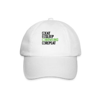 Bowling Cone Spareball Pins Ball Strike - Baseball Cap - white/white - Front
