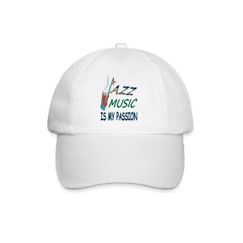 Jazz music is my passion gift musician - Baseball Cap - white/white - Front